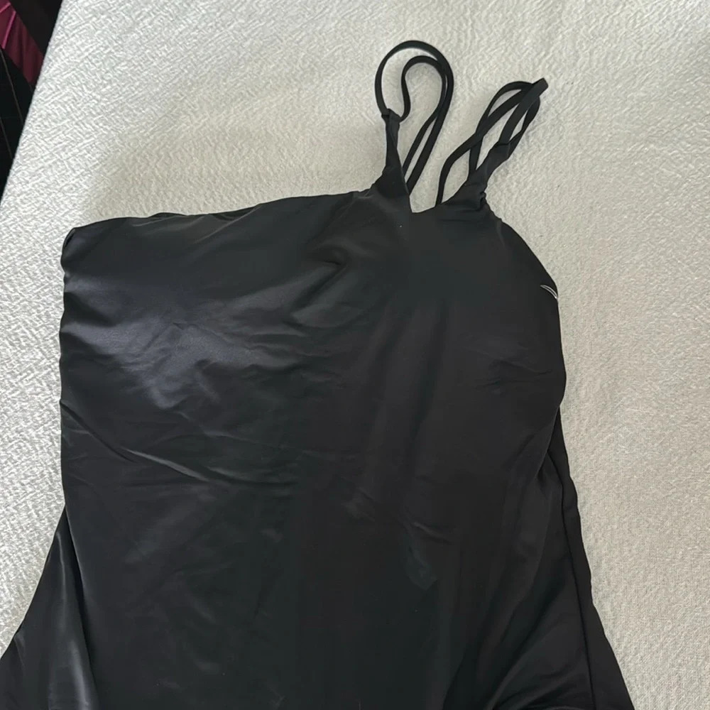 La Blanca Island Goddess Strappy One Shoulder One Piece - Black, size 12, $120 - Picture 8 of 9